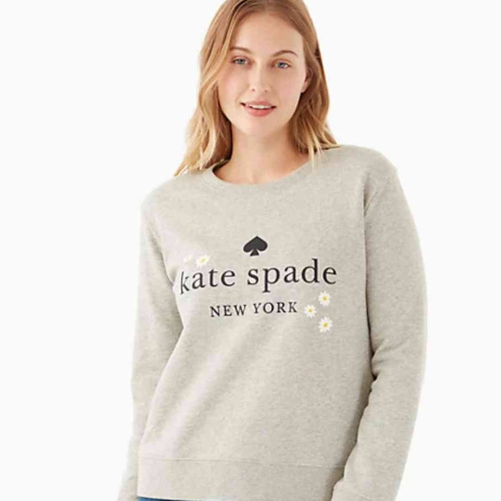 ♠️Kate Spade Daisy Logo Sweatshirt Grey NWT